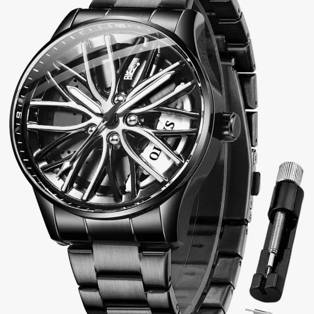 Black Skeleton Men's Watch